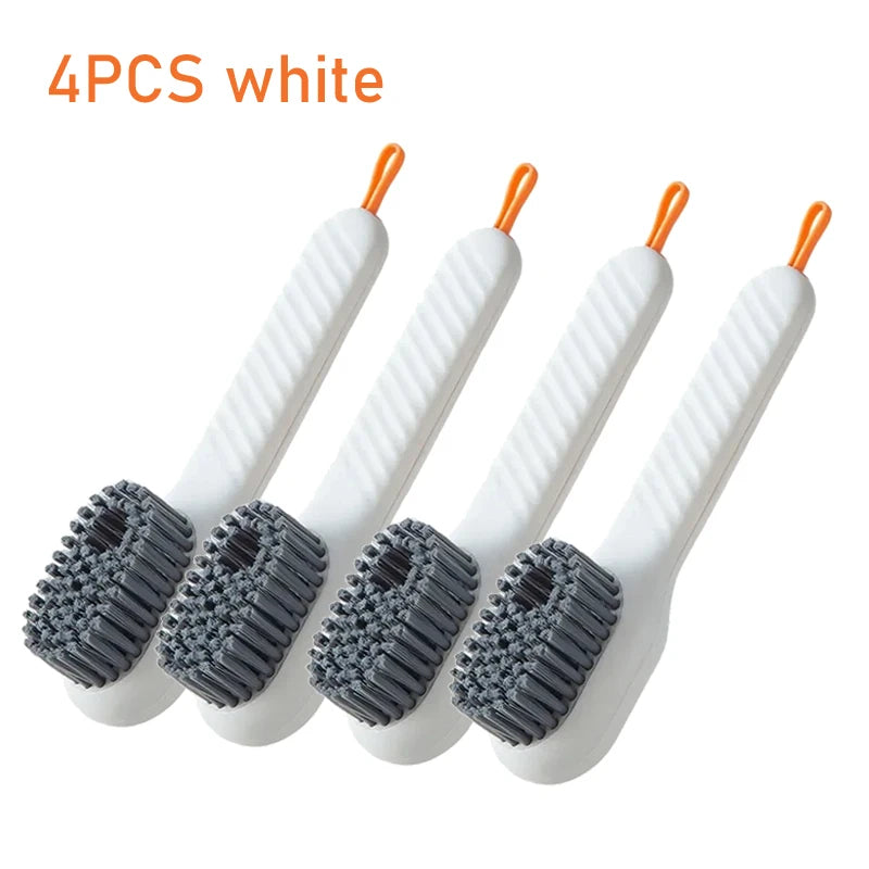 16-1PCS Multifunction Cleaning Shoe Brush Soft Automatic Liquid Shoe Brush Long Handle Clothes Soap Brush With Hook Clean Tool
