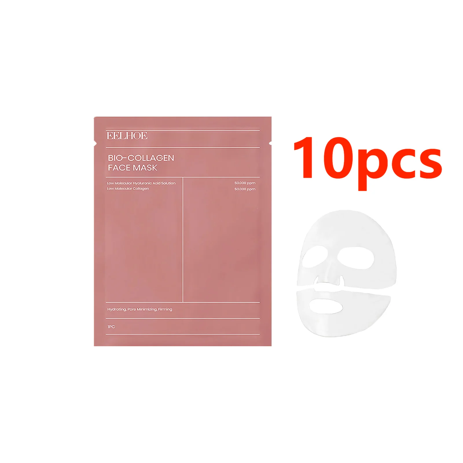 1/4/10PCs Bio Collagen Face Mask Shrink Pores Deep Hydrating Overnight Mask Moisturizing Refreshing Brightening Face Skin Care