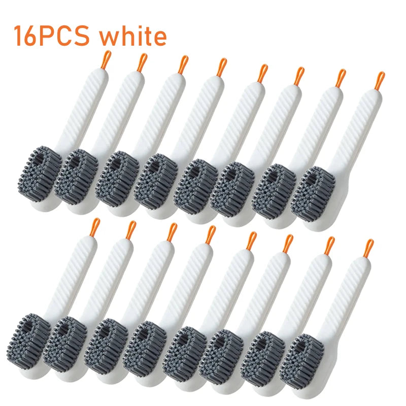 16-1PCS Multifunction Cleaning Shoe Brush Soft Automatic Liquid Shoe Brush Long Handle Clothes Soap Brush With Hook Clean Tool
