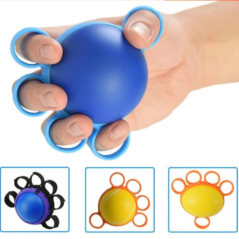 Hand Therapy Grip Strength Strengthener Ball PU Stretcher Finger Fitness Arm Strength Exercise Muscle Recovery Hand Trainer