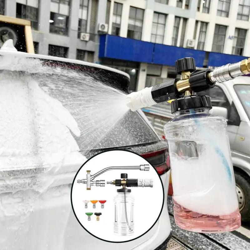Car Foam Sprayer Car Soap Sprayer Spray Nozzle Pressure Attachment Kit Adjustable Mode For Truck Outdoor Lawn House Car Wash
