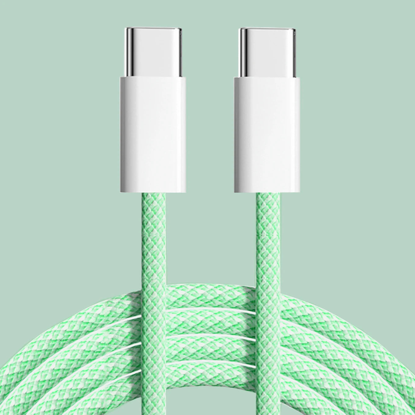 60W Type C to Type C Color Cable For Apple iPhone 15 PD Fast Charging For Huawei Xiaomi Samsung Type C Weaving Cable Accessories