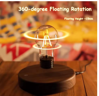 Lâmpada de LED flutuante magnética, luminária de mesa, luz noturna, 360 graus sem fio giratória