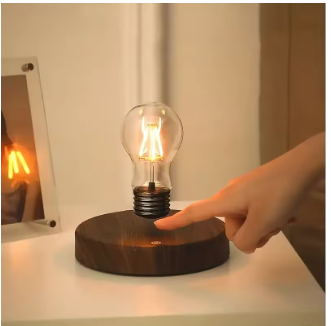 Lâmpada de LED flutuante magnética, luminária de mesa, luz noturna, 360 graus sem fio giratória