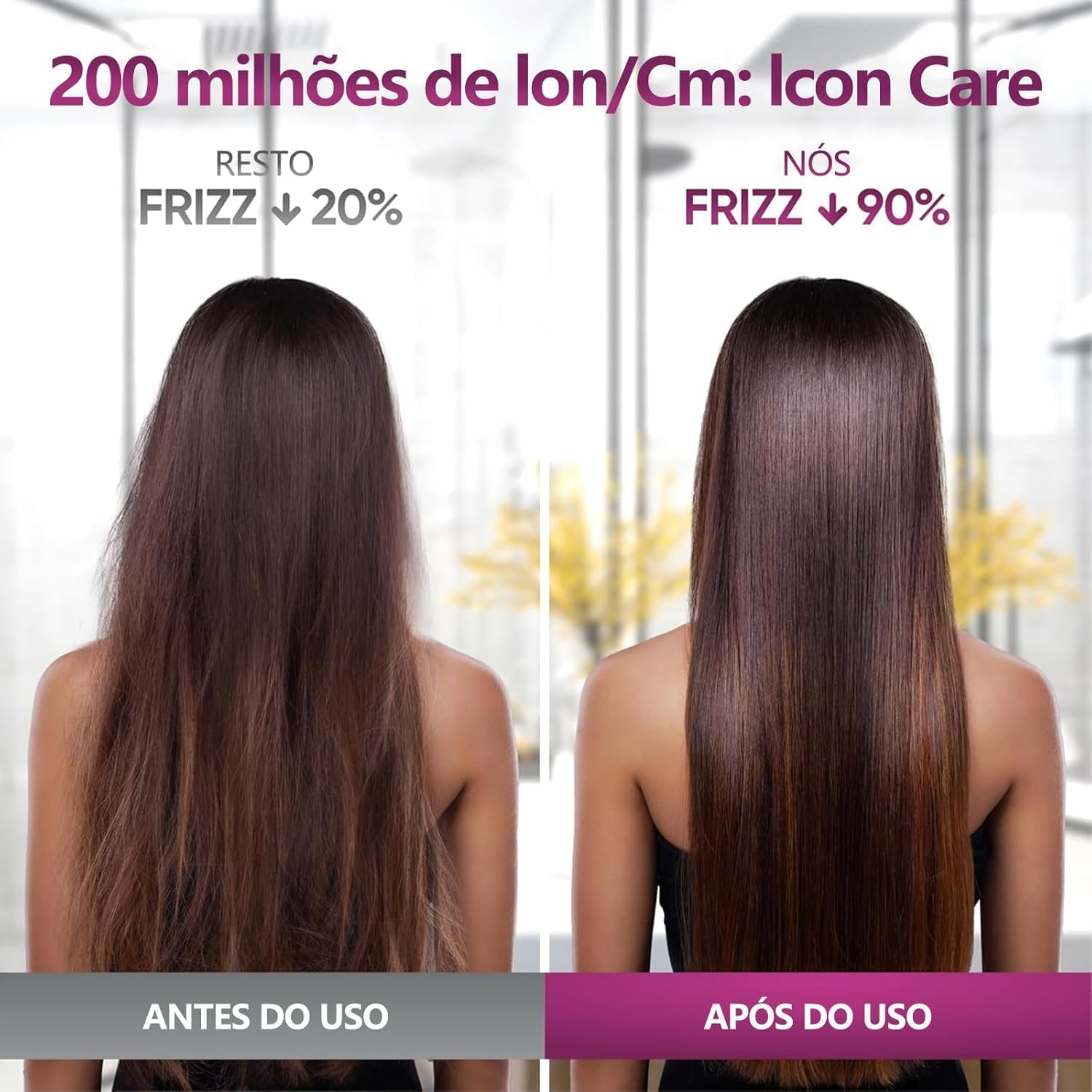 Secador de Cabelo 5 em 1- Secador Íon Negativo com Motor de Alta Velocidade 120.000 RPM