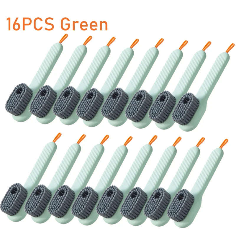 16-1PCS Multifunction Cleaning Shoe Brush Soft Automatic Liquid Shoe Brush Long Handle Clothes Soap Brush With Hook Clean Tool
