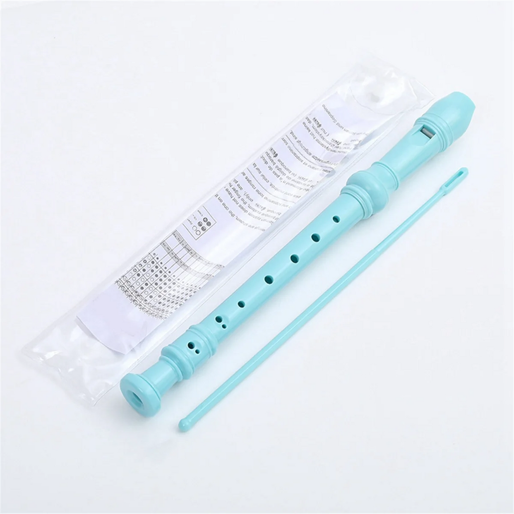 Red-8 Holes Soprano Recorder with Cleaning Rod, German Style C Key Recorder for Kids Beginners Students-ABJQ