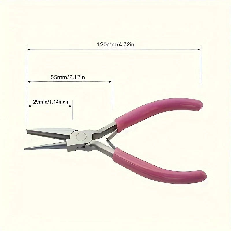 5-inch professional round concave pliers, used for jewelry making mini precision wire loop tools, ideal DIY manual tools