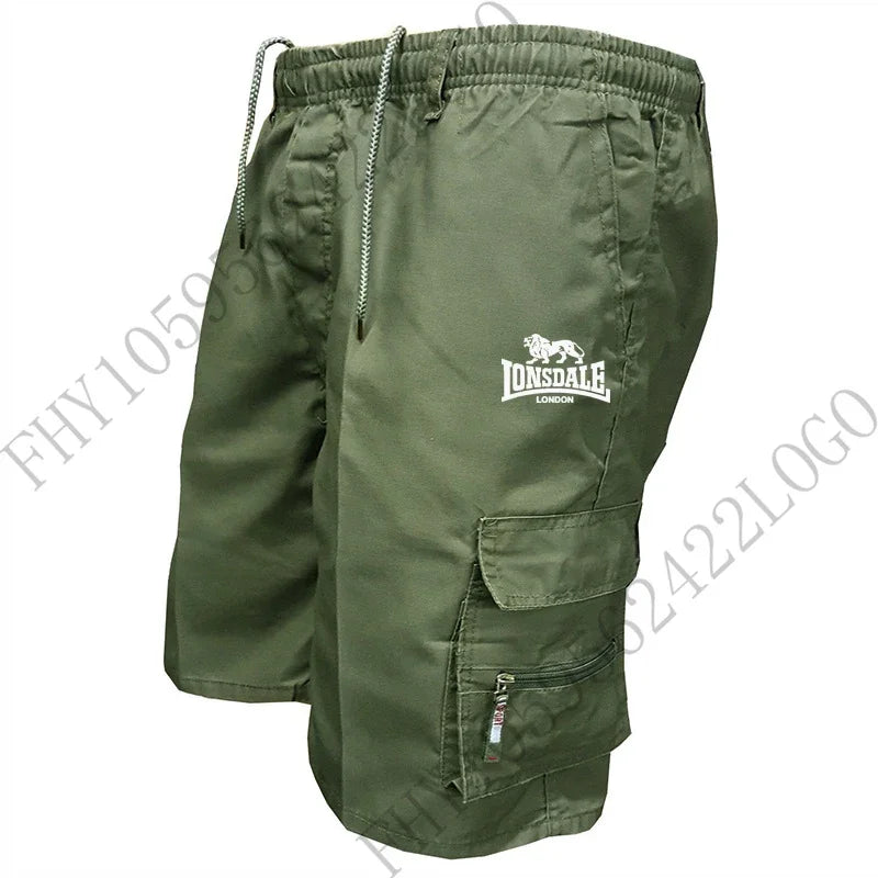 Summer new 2025 Fashion Military Pocket Shorts Jogging Camo casual sports shorts, men's hiking cargo shorts,