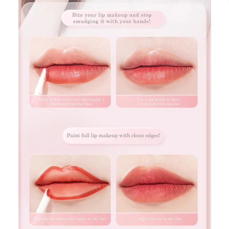 Silicone Lip Brush Stick Disposable 100 Pieces, Portable Independent Hygienic Smudging Multi-purpose Lipstick Slant Mouth Brush