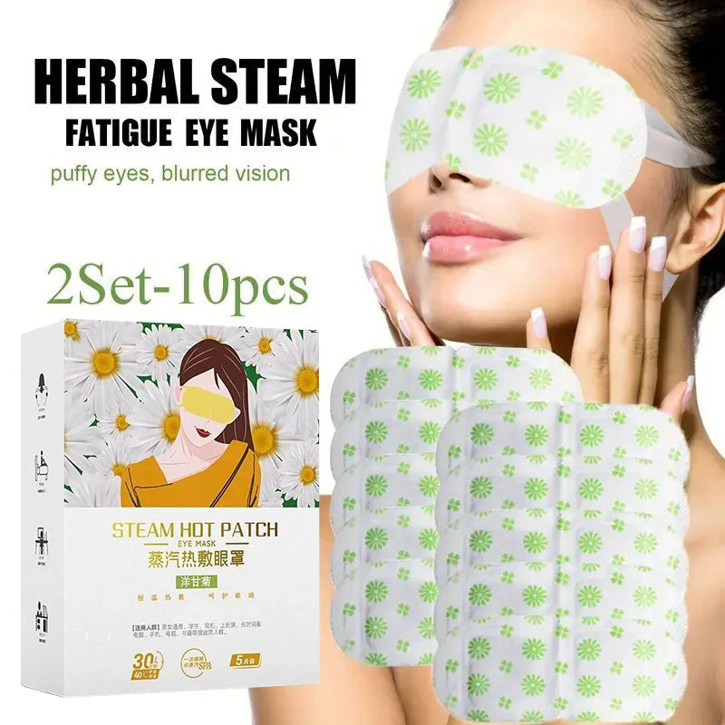 Steam Eye Mask Relief Pack of 10 or 5 Fatigue Reduction Eye Care Comforter for Relaxation And Sleep Self-Heating Relief