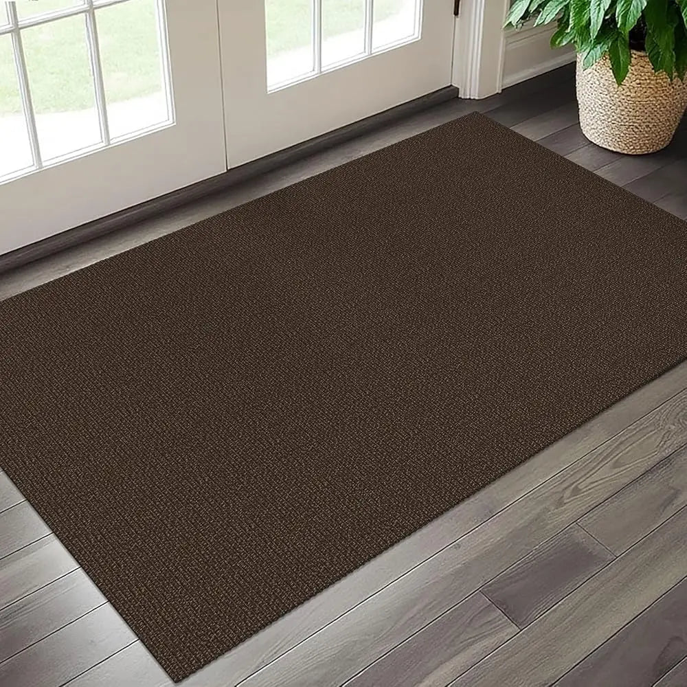 Woven Area Rug 3X5 Ft Washable Rugs For Entryway, Braided Rubber Backed Throw Rugs Door Mat Indoor Outdoor Entrance, Cotton
